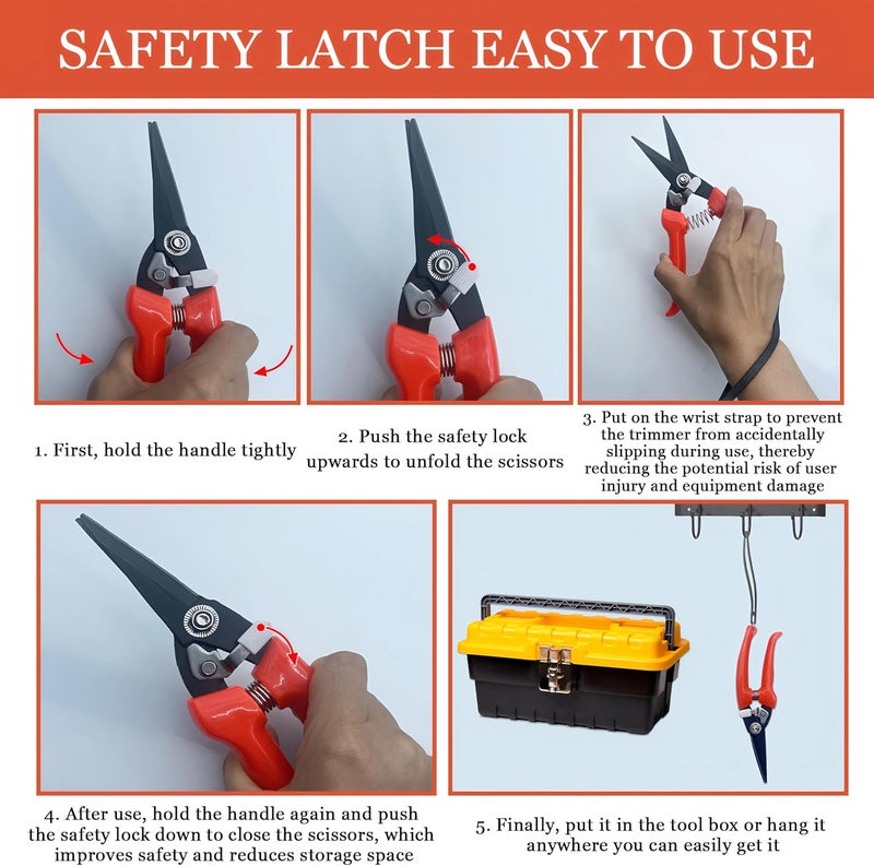 BADAO Goat Hoof Trimmers,Professional Hoof Care Trimming Shears Nail Clippers for Sheep,Goats,Alpaca,Lamb,Horse,Pig Hooves Multi-Purpose Pruning Versatile Steel Trimmer for Twig and Floral Scissor Tool - Image 4